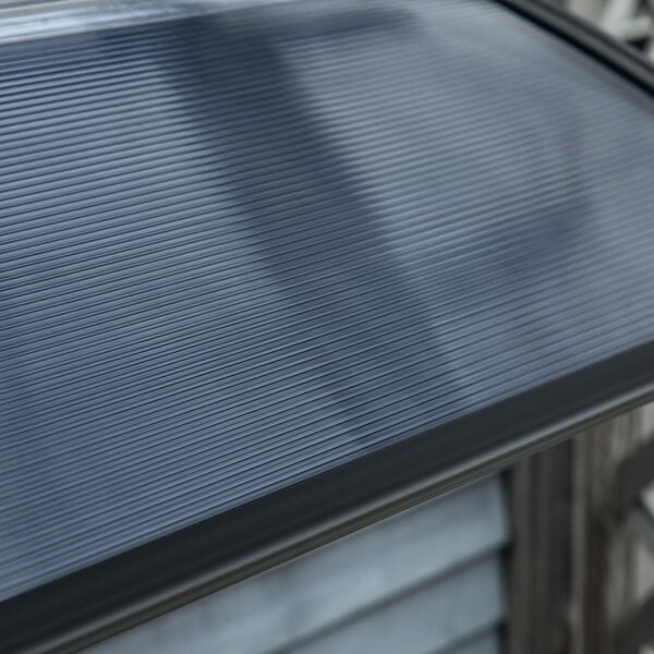 Outsunny copertina policarbonat anti-UV, 100x80 cm, negru | Aosom Romania