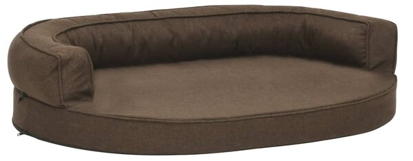 Saltea ergonomică pat de câini, maro, 75x53 cm aspect in/fleece