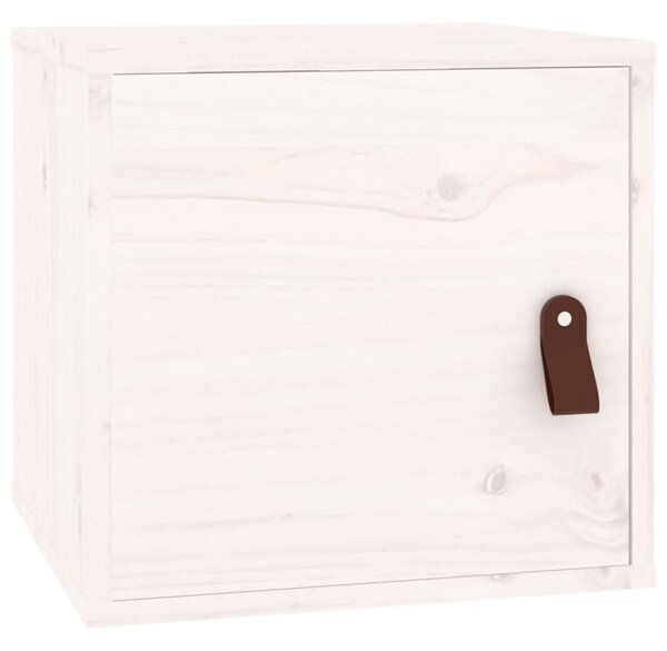 Dulap de perete, alb, 31,5x30x30 cm, lemn masiv de pin