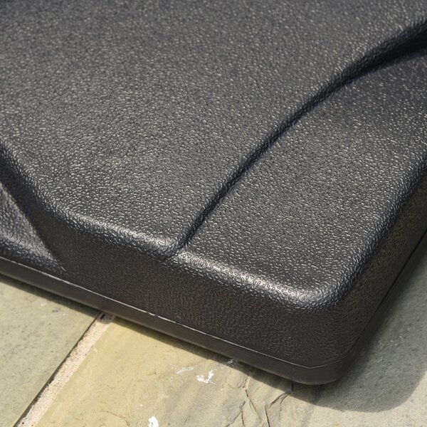 Outsunny Suport Pătrat pentru Umbrelă, Bază Greutate 20kg din Plastic, 41.5x41.5x35cm, Ideal pentru Exterior, Negru | Aosom Romania