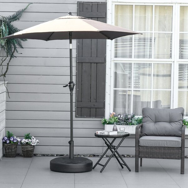 Outsunny Bază de Umbrelă Rotundă din Plastic Rezistent 30kg, Ø55x14cm, Ideală pentru Stabilitate, Ușor de Mutat, Negru | Aosom Romania