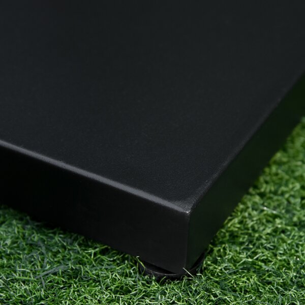 Baza de Umbrelă Pătrată Outsunny pentru Stâlpi Diferite Dimensiuni Φ3/3.5/3.8, Suport Robust 45x45x39cm, Negru | Aosom Romania