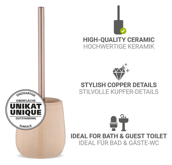 Perie de WC bej din ceramică Sirmione – Wenko