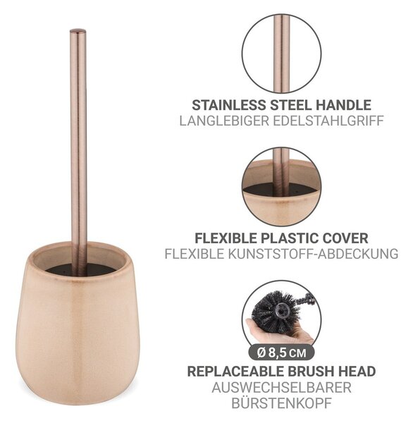 Perie de WC bej din ceramică Sirmione – Wenko