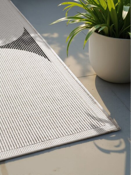 Covor pentru exterior și interior alb-negru 160x230 cm Duet Bowen – NORTHRUGS