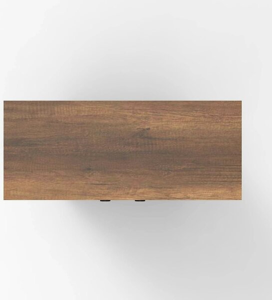 Dulap MN06-BA, nuc/gri, PAL melaminat/metal, cu 8 usi, 96x40x179 cm