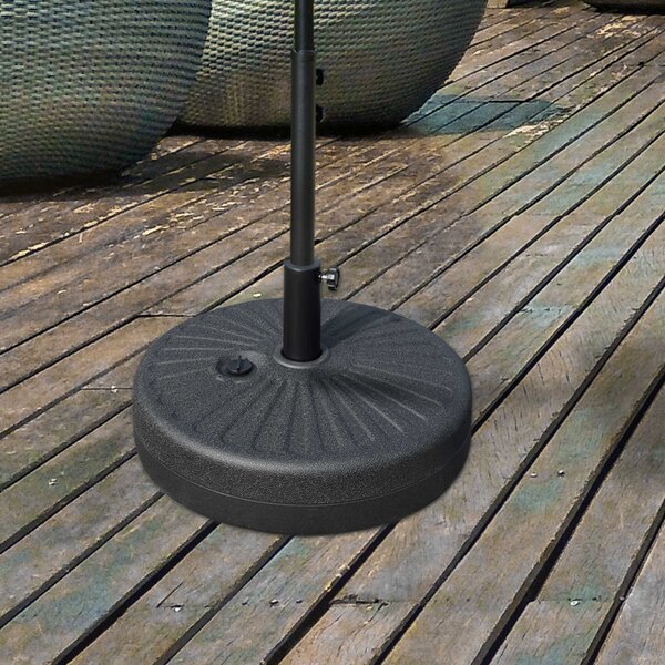 Outsunny Bază Umbrelă Grădină, Compatibil cu Stâlpi Φ3.8/4.8cm, Rezistentă, Negru | Aosom Romania