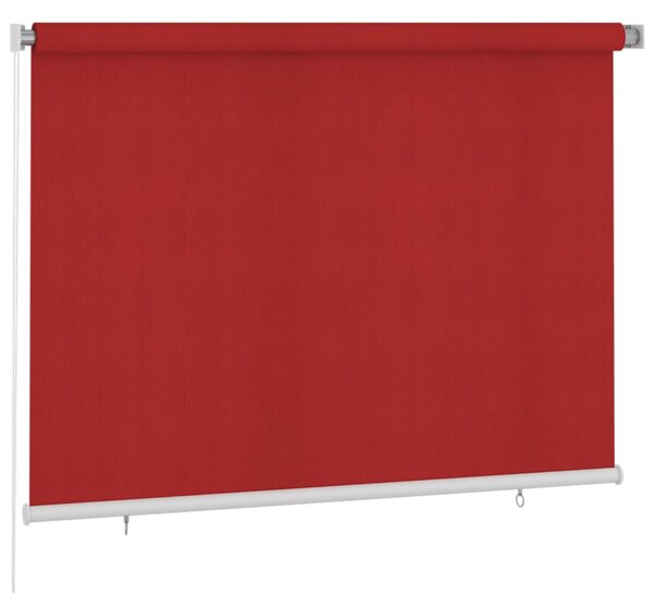 Jaluzea tip rulou de exterior, roșu, 200x140 cm