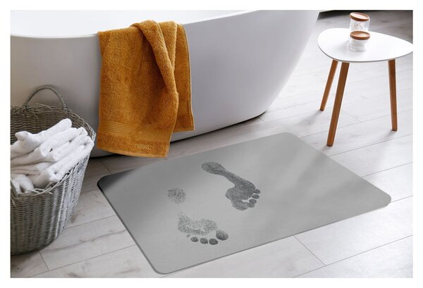 Covoraș de baie gri din diatomit 35x45 cm Diatonella – douceur d'intérieur