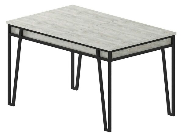 Masa 855DTE4602, gri/negru, PAL melaminat/metal, 132/170x80x76 cm