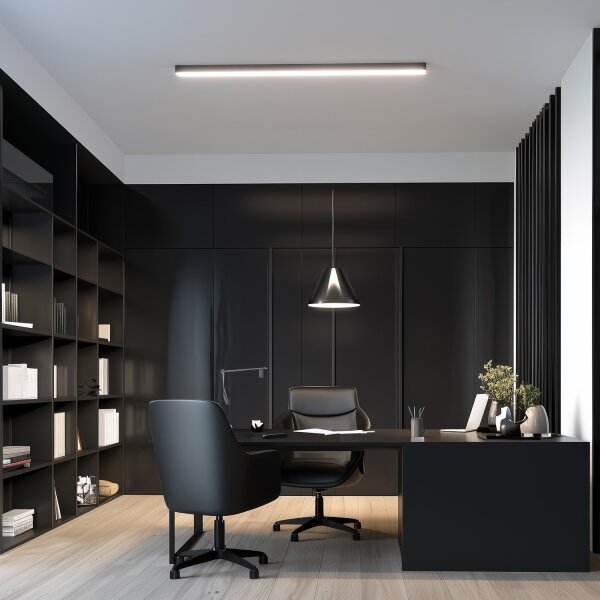 Plafonieră LED ALLDAY BASIC, 20/30/40 W, 230 V, 2700/4000/6000 K, 120 cm, negru