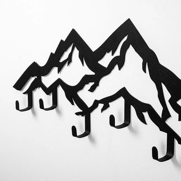 Cuier DAG, negru, metal, 80x4x25 cm