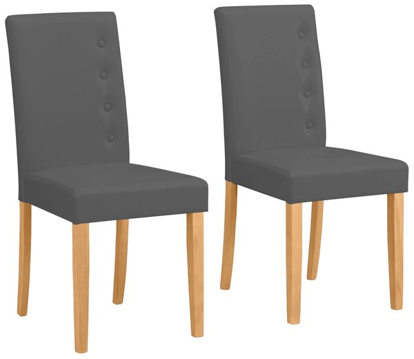Set 2 scaune Boca gri 43/56/92 cm