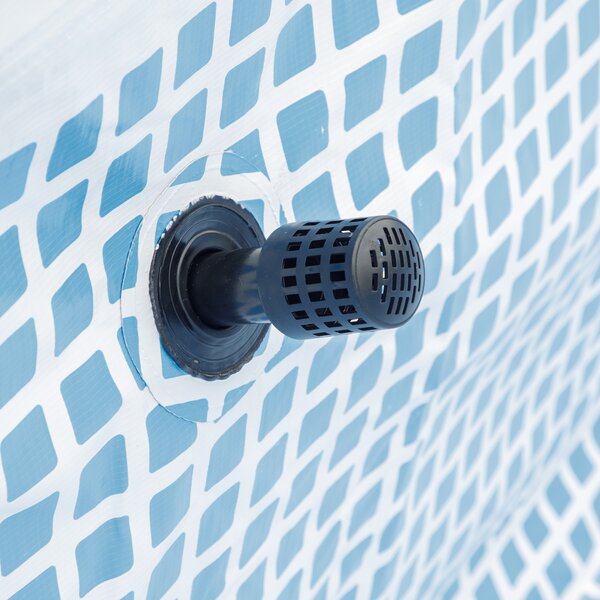 Outsunny Piscină Supraterană cu Pompă de Filtrare și Cadru de Oțel 291x190x75cm Gri Rezistentă și Ușor de Asamblat pentru Grădină | Aosom Romania