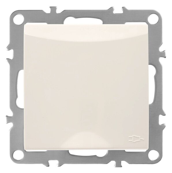 Priză simplă cu împământare și clapetă OSTE JNH005-G Beige