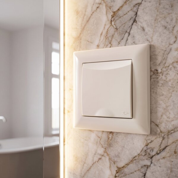 Priză simplă cu împământare și clapetă OSTE JNH005-G Beige