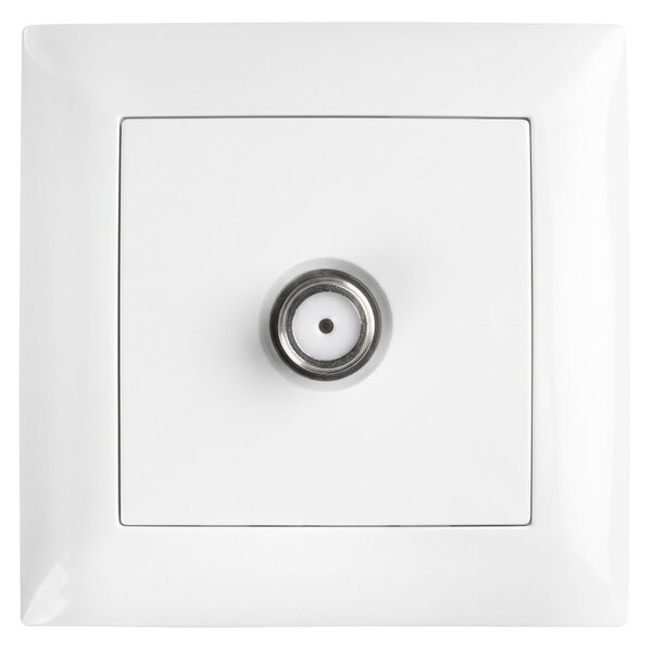 Priză pentru Antenă cu Ramă OSTE JNH012-A WHITE