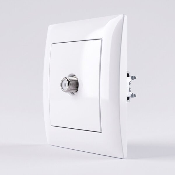 Priză pentru Antenă cu Ramă OSTE JNH012-A WHITE