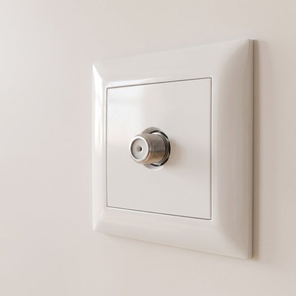 Priză pentru Antenă cu Ramă OSTE JNH012-A WHITE
