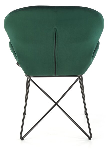 Scaun catifea KAND 458 verde inchis