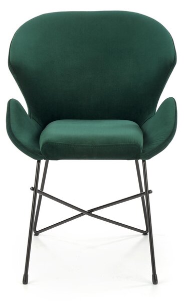 Scaun catifea KAND 458 verde inchis