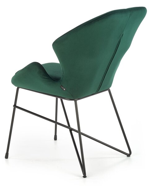 Scaun catifea KAND 458 verde inchis