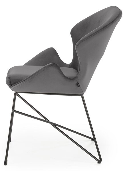 Scaun de design Catifea Gri, KAND 458