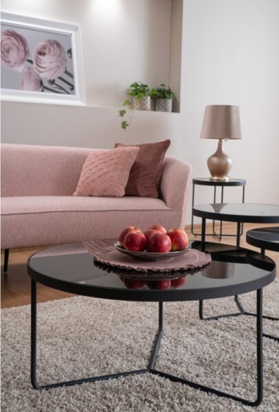 Set mese de cafea Culoare Gri / Negru, ARTEMIDA