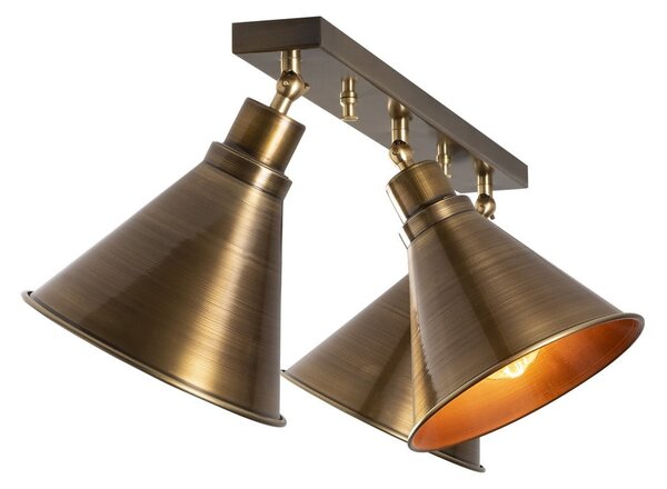 Plafonieră bronz cu abajur din metal ø 20 cm Tramino – Opviq lights