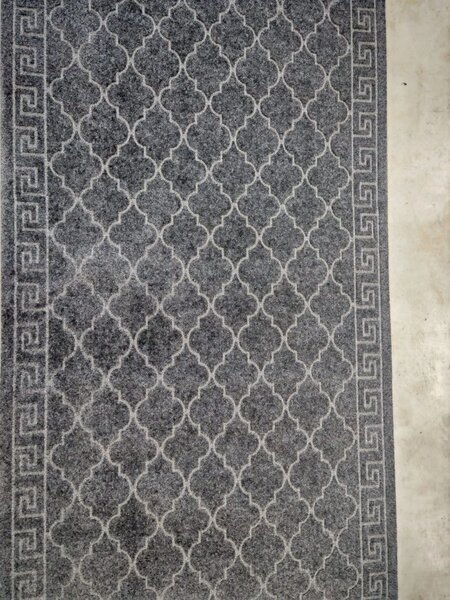 Traversa Versace, Tesatura Plata, Latime 0.8m, Marime 80 x 300 cm, Gri, , Antialergica, Polipropilena, Living, Dormitor, Coridor, Hol 0.8 metri, 80 x