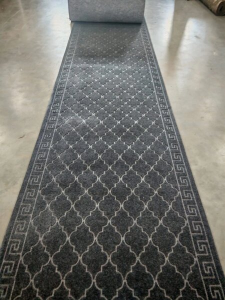 Traversa Versace, Tesatura Plata, Latime 0.8m, Marime 80 x 300 cm, Gri, , Antialergica, Polipropilena, Living, Dormitor, Coridor, Hol 0.8 metri, 80 x