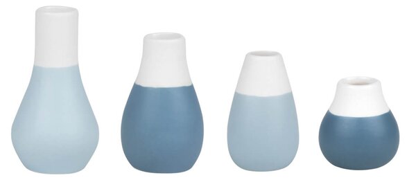 Räder Set de 4 mini vaze Culoare Albastru / Alb