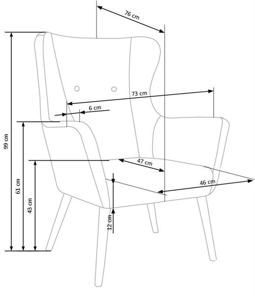 Scaun relax Culoare Gri inchis, ECHO