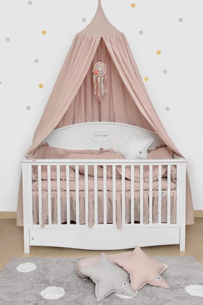 Baldachin din in Culoare Roz peste patut, DUSTY PINK
