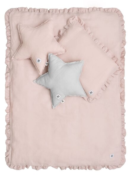 Lenjerie de pat pentru patut, DUSTY PINK, marimea M
