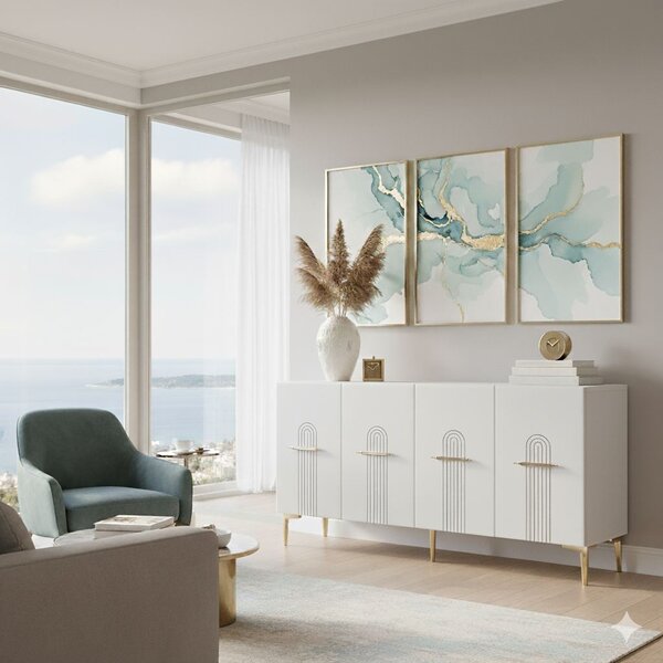 Dulap Idiome (alb + auriu). Promo -21%. 1153390