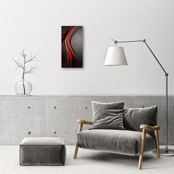 Ceas de perete din sticla vertical Culoare Art Abstracție
