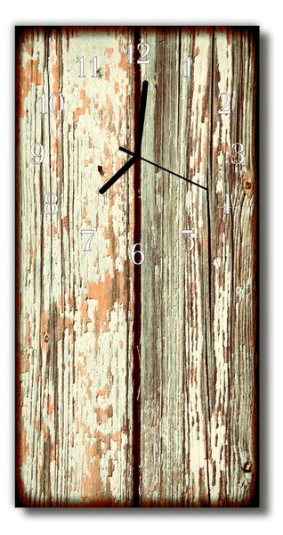 Ceas de perete din sticla vertical lemn maro retro