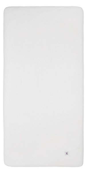 Cearsaf tricotat alb pentru copii 70 x 140 cm