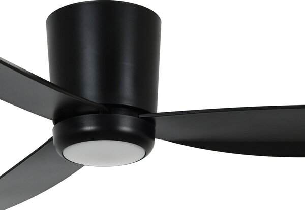 Ventilator de tavan cu lumină, negru, 137 cm, silențios, Beacon Beacon Lighting, Array, reglabil, Negru, Camera de zi, Plastic, Modern