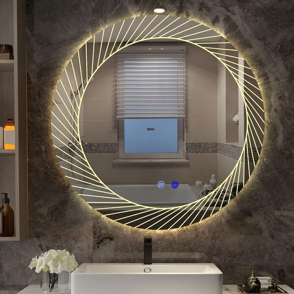 Oglindă de baie cu iluminare LED și funcție anti-ceață Camelia