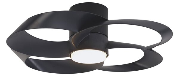 Ventilator de tavan cu LED-uri Rose, negru, DC, silențios, CCT - Mantra Mantra Iluminación, Rose, reglabil, Negru, Camera de zi, Plastic, Modern