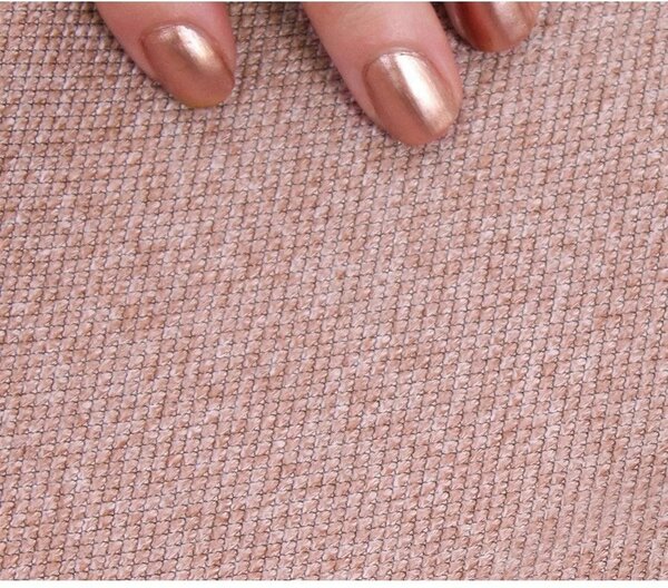 Taburet COPPER 44, roz/cupru, material textil/otel, 40x40x42 cm