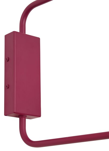 Lune Modern Adjustable 2-Light Wall Lamp - Purple with Gold Interior