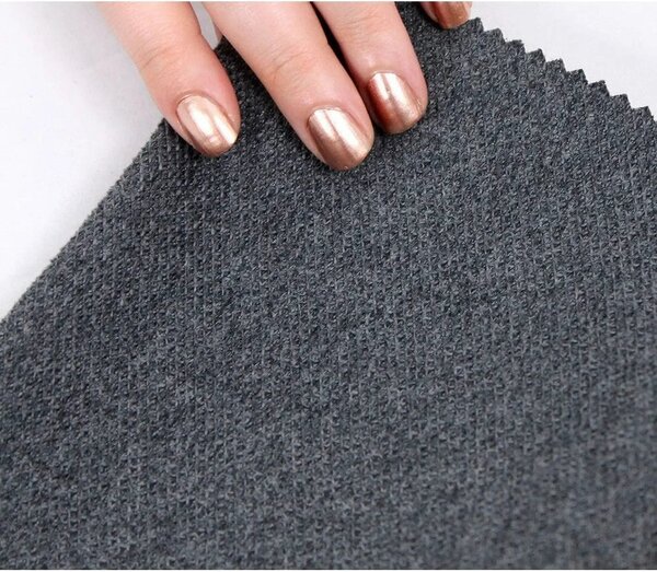 Taburet COPPER 47, gri/cupru, material textil/otel, 40x40x42 cm