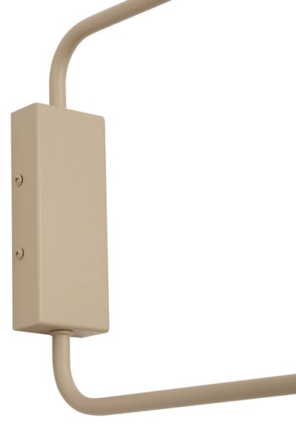 Lampă de perete modernă Taupe cu interior auriu reglabilă cu 2 lumini - Lune