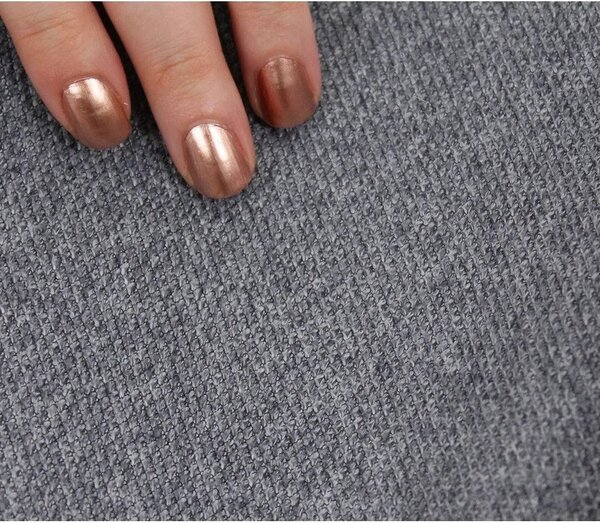 Taburet COPPER 51, stofa clasica gri deschis, 40x40x42 cm
