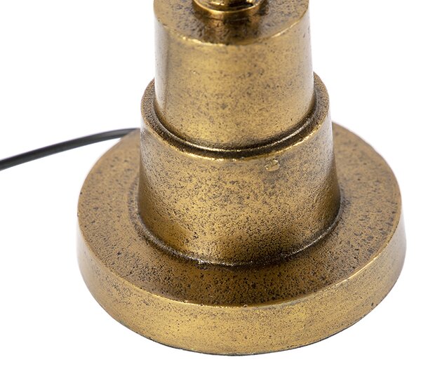 Lampă de masă Art Deco cu abajur din catifea galben 35 cm - Pisos