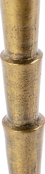 Lampă de masă Art Deco bronz cu abajur din bumbac negru 35 cm - Pisos