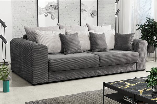 KONDELA Canapea foarte spaţioasă, gri/gri deschis/bej, GILEN BIG SOFA